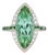 Late 20th Century Tiffany & Co High Jewelry Green Tourmaline Diamond Ring Tsavorite 18k Platinum, Size 6 For Sale
