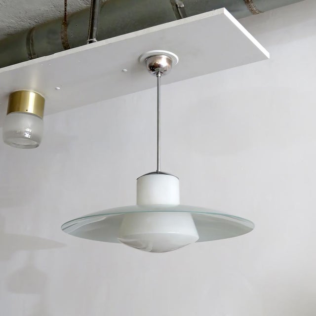 Kandem Glass Pendant Light, 1930 For Sale In Los Angeles - Image 6 of 10
