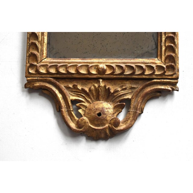 Pair of Antique 18th-Century Italian Neoclassical Giltwood Mirrors For Sale - Image 10 of 13