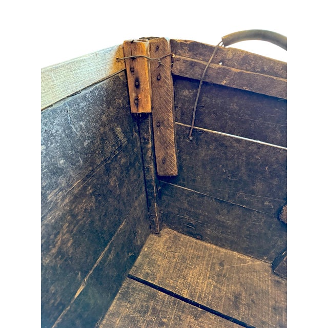 Antique French Champagne Vinery Crate With Original Stenciling For Sale - Image 9 of 14