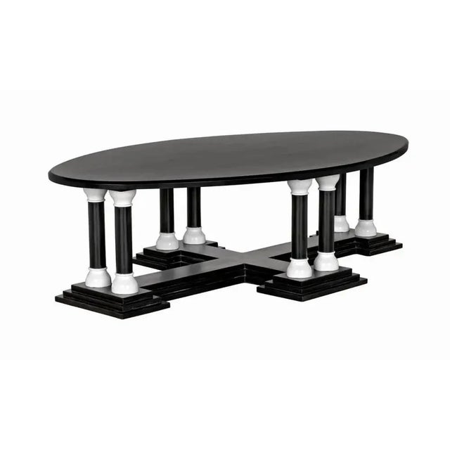 Not Yet Made - Made To Order NOIR Desoto Coffee Table, Hand Rubbed Black and Solid White For Sale - Image 5 of 5