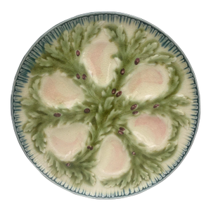 French Majolica Oyster Plate Choisy-Le-Roi, Circa 1880