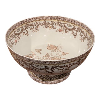 Late 19th Century Maddock's Large English Centerpiece Bowl For Sale