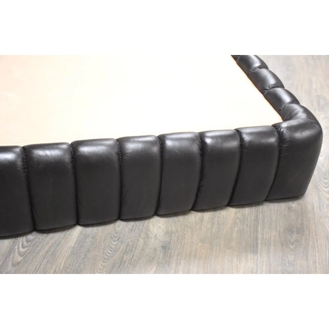 1980s 1980s Jay Spectre Black Leather Queen Bed For Sale - Image 5 of 11