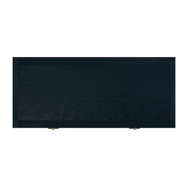 Wood Lark 31 in. W Rectangular Wood Accent Storage Cabinet with 1 Drawer and 2 Doors, Navy Blue For Sale - Image 7 of 8