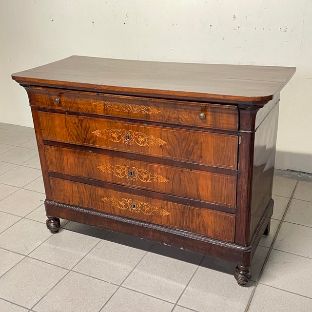 Wood Antique Charles X Chest of Drawers For Sale - Image 7 of 18