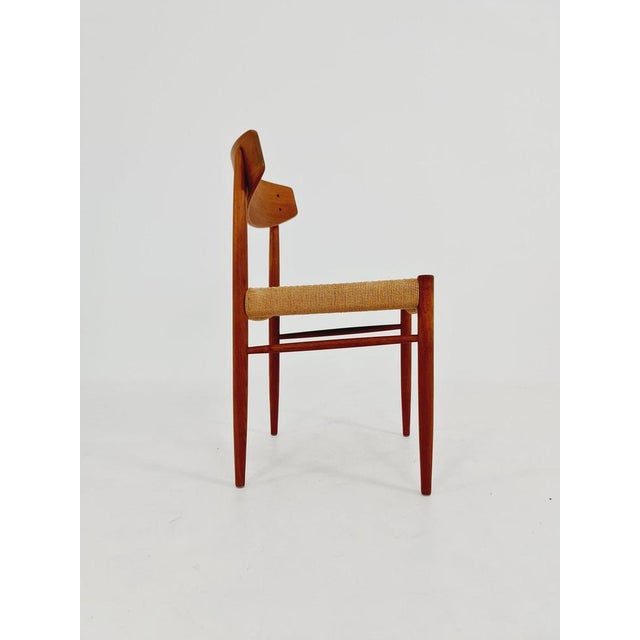 Danish Teak & Paper Cord Dining Chair from A.M. Mobler, 1960s For Sale - Image 4 of 11