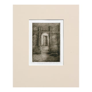 Susan Varjavand "Whisperings at a Cross Point" Drypoint Etching Circa 1990 For Sale