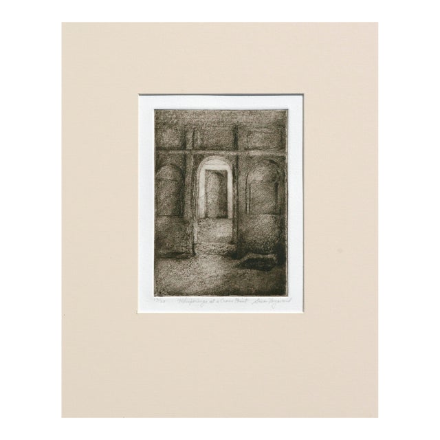 Susan Varjavand "Whisperings at a Cross Point" Drypoint Etching Circa 1990 For Sale