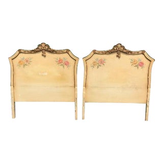 Regency Solid Wood Hand Carved Twin Headboards - a Pair For Sale