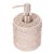 Artifacts Rattan Stainless Steel Polished Finish Soap Pump Dispenser in White For Sale