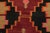 Traditional Handwoven Antique Persian Kilim Rug in Wine Black and Orange Geometric Pattern For Sale - Image 3 of 7