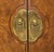 Late 20th Century Vintage Thomasville Burl Wood Asian Modern Nightstands With Brass Hardware - Pair For Sale - Image 5 of 12