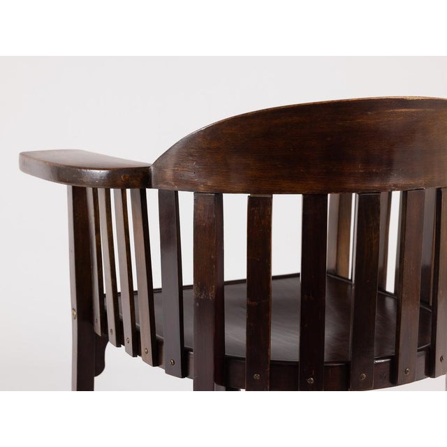 Wood Model 701/2F Elephant Armchair by Josef Hoffmann for J+J Kohn Vienna, 1890s For Sale - Image 7 of 9