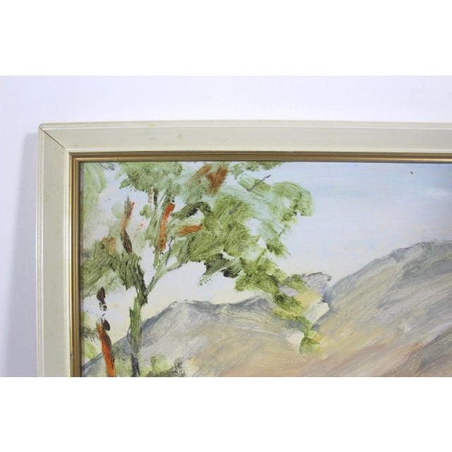 1950s 1950’s-60’s Vintage Original Landscape Painting of Ashness Bridge in Keswick England Stone Bridge For Sale - Image 5 of 9