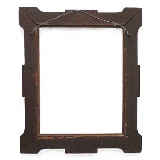19th C. Carved Wood Picture Frame Fits 14" X 11" Rabbet Opening Antique Victorian For Sale - Image 4 of 6