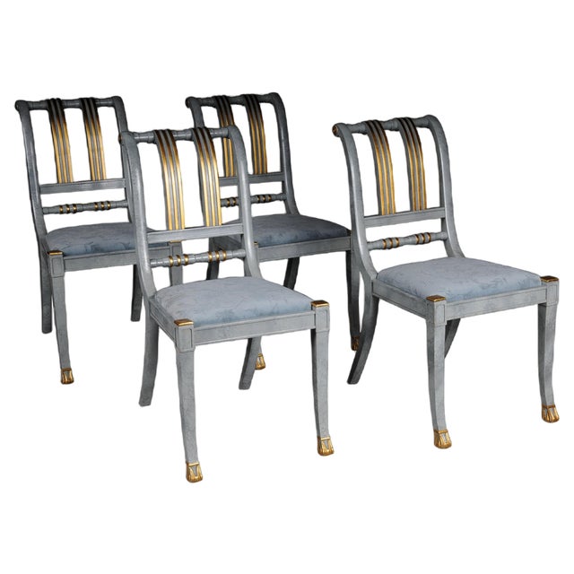 20th Century Italian Wood Chairs, Set of 4 For Sale