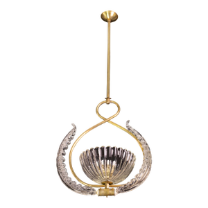 1940s Art Decò Barovier and Toso Chandelier, 1940s