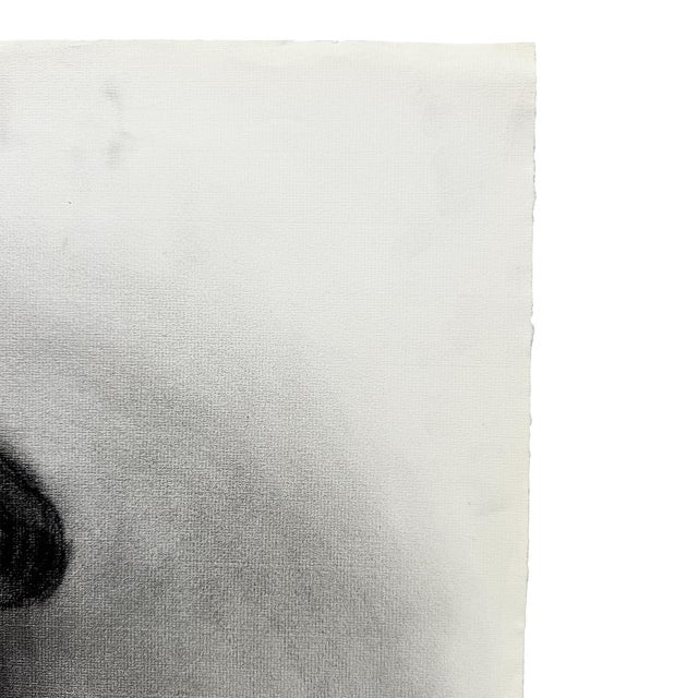Mid-Century Modern Donna Foreman Hopper Double-Sided Charcoal Portrait of a Woman in Profile For Sale - Image 3 of 9