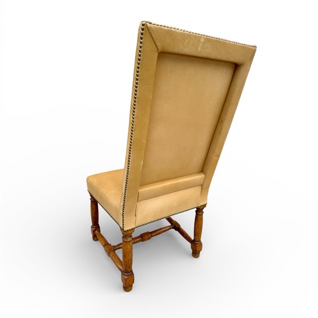 2010s Rose Tarlow Louis XIII Leather Dining Side Chairs- A Set of 8 For Sale - Image 5 of 13