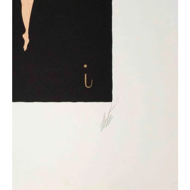 Letter i - from the suite letters of the alphabet is a contemporary artwork realized by erté (romain de tirtoff)....