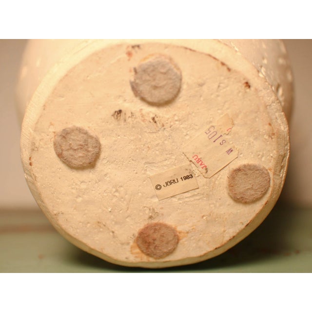 Sand 1980s Postmodern Jaru of California Faux Travertine Lidded Jar For Sale - Image 8 of 18