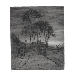 Antique Addison Thomas Millar European Etching For Sale