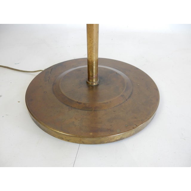 Mid-Century Modern Violet Art Glass Clam Shell Floor Lamp With Brass Base, 1960s France For Sale - Image 3 of 9