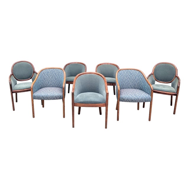 1970s Set of 7 Ward Bennett for Brickel Associates Ash Dining Chairs, 3 Designs For Sale