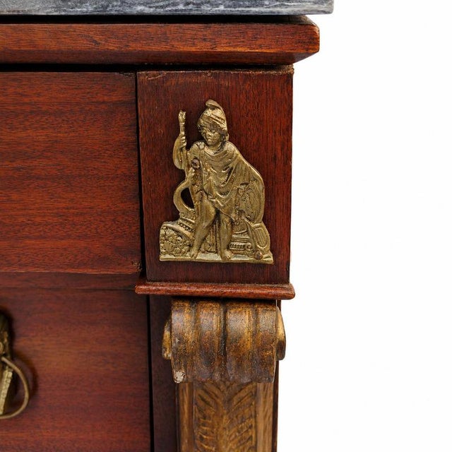 Wood Empire Chest of Drawers with Ancient Egypt Decor For Sale - Image 7 of 9