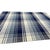 Blue 10x14 Sophisticated Elegant Blue Large Scale Plaid Geometric Flatweave Wool Rug For Sale - Image 8 of 9