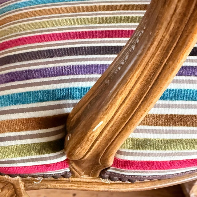 Custom French Upholstered Armchair | Imported Fabric from France Beautifully crafted custom armchair showcasing luxurious...