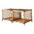 Vintage Trellis Rattan and Glass Side Tables - Pair For Sale