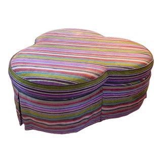 1970s Vintage Clover Shaped Ottoman For Sale
