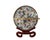 Chinoiserie 1960s Large Chinese Cloisonné Enamel "Thousand Flowers" Charger, 25" Diameter, 32.5" H on Stand For Sale - Image 3 of 6