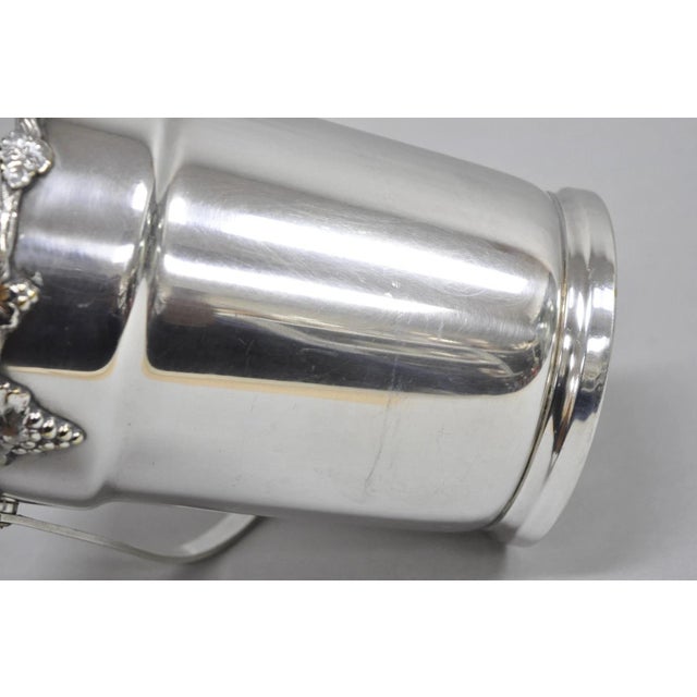 Vintage Victorian Prata 90 Silver Plated Small Bar Champagne Ice Bucket W Handle For Sale - Image 9 of 12