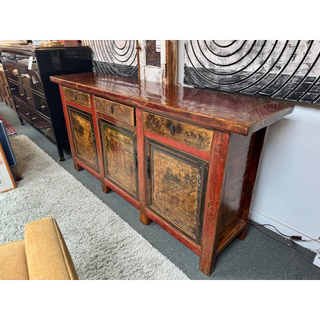 Antique Mongolian Sideboard, Late 19th Century For Sale - Image 4 of 12