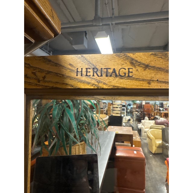 2000 - 2009 Drexel Glass-Front Display Cabinet – Oak Finish With Paned Doors For Sale - Image 5 of 5