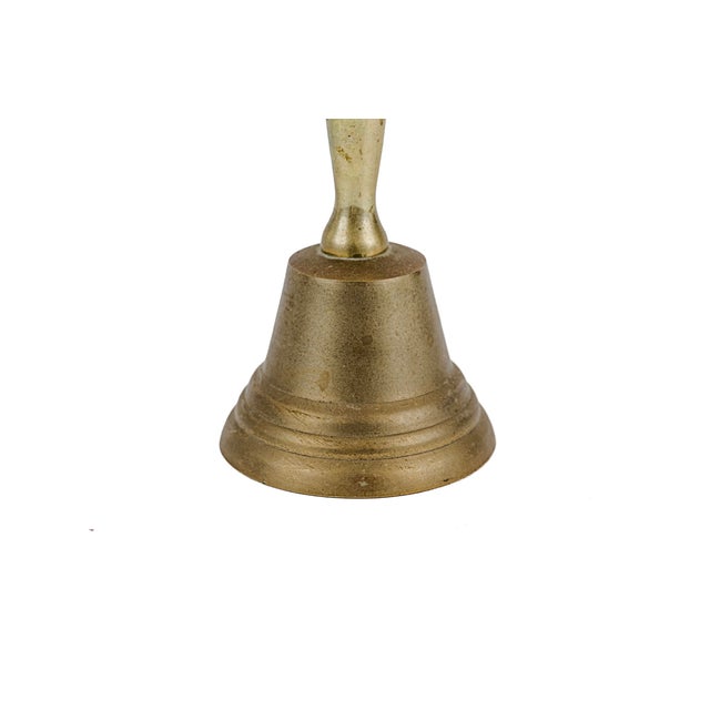 Vintage Solid Brass Hand Bell For Sale - Image 4 of 4