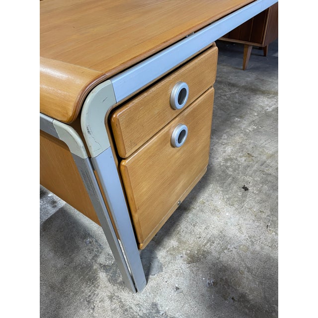 Brown Arne Jacobsen Danish Modern Djob Desk For Sale - Image 8 of 11