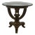 Round Neoclassical Glass Top Lamp Table For Sale