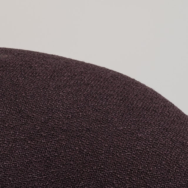 1880-1889 France Deep Aubergine Plum Tufted Barrel-Back Accent Chair For Sale - Image 11 of 11