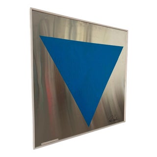 Geometric Composition on Steel, Italy, 1960s For Sale