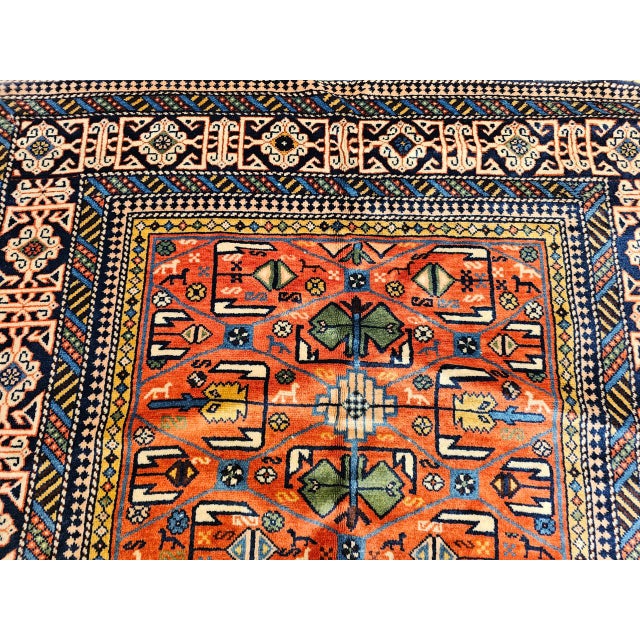 Antique Caucasian Shirvan Area Rug, Handwoven Wool, Prayer Pattern, 1890s, 4' x 5' For Sale - Image 9 of 16