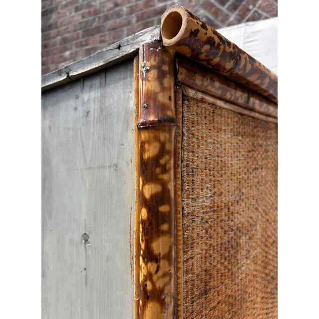 Antique Bamboo Display Cabinet For Sale - Image 13 of 18