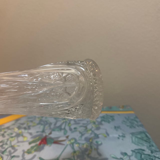 Mid-Century Modern Swung Glass Trumpet Vase With Ruffled Rim For Sale In Minneapolis - Image 6 of 6