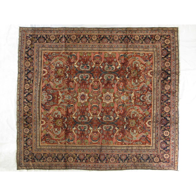 Wool pile genuine hand made Vintage Persian Sultanabad.