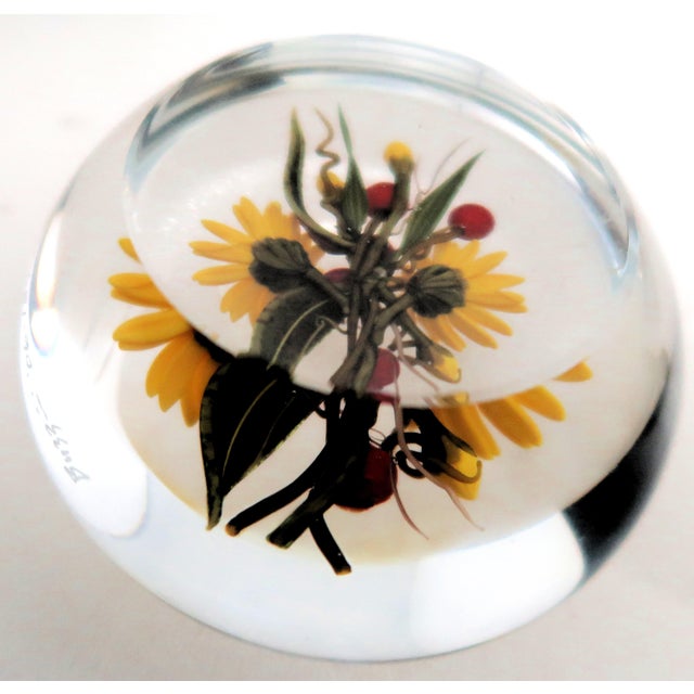 Chris Buzzini (American B. 1949) -One of a Kind Magnificent Paperweight From the Widely Acclaimed Glass Artist Extraordinaire For Sale - Image 15 of 18