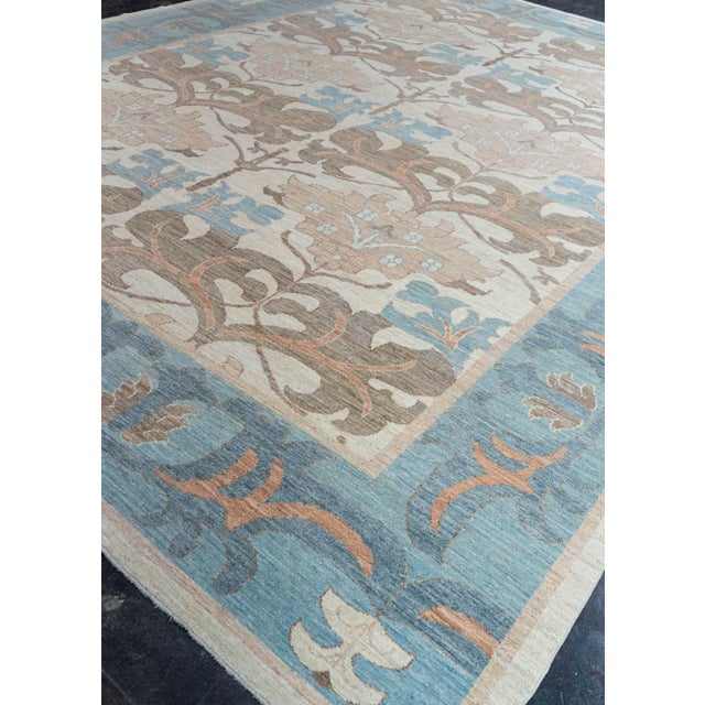 Turkish Oushak Antique Look Rug 12'2" x 15'8" #20364 For Sale In Houston - Image 6 of 8