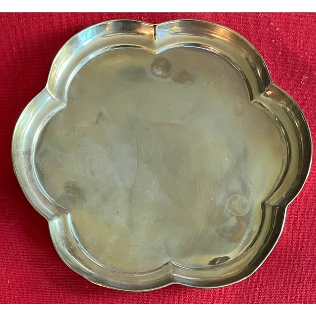Brass Antique 18th Century English George III Footed Brass Tray For Sale - Image 8 of 15